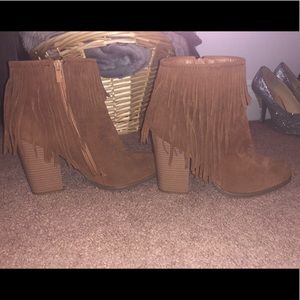 Brown Fringe Boots